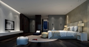 现代简约卧室3D模型设计